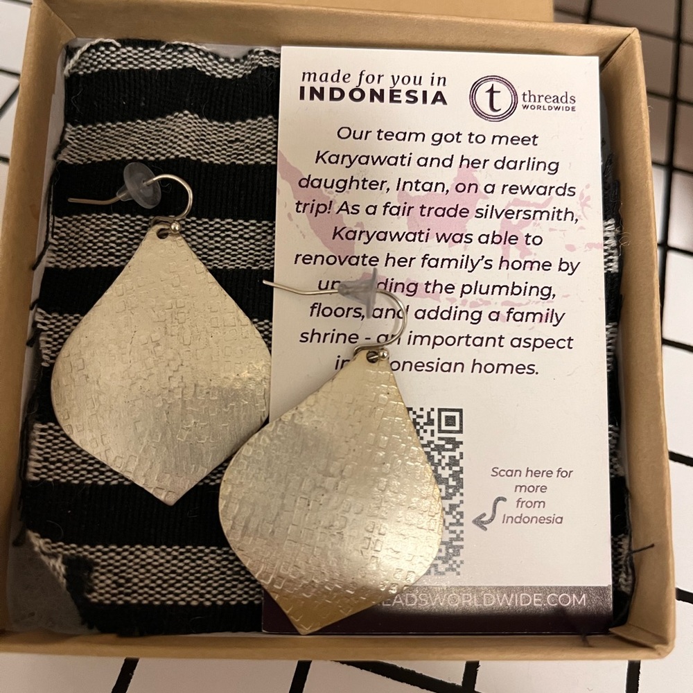 Silver earrings